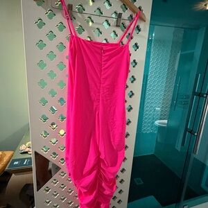 REVOLVE Superdown Neon Pink Mid Dress